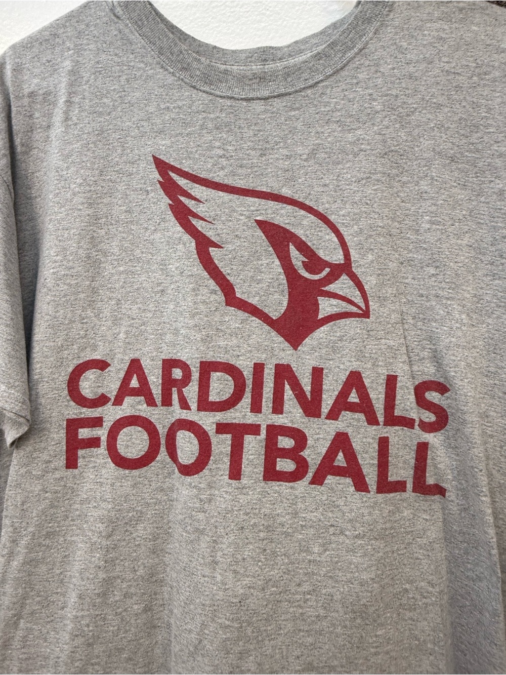NFL Team Apparel Gray Crewneck Tee with Black and Red Logo - Picture 2 of 4